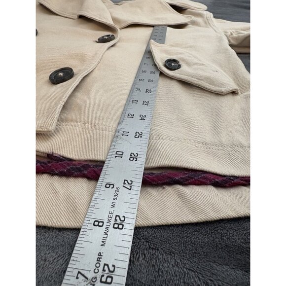 Free People Revolve Women's Highlands Peacoat in Tea Combo XS Beige Oversized - Picture 10 of 10